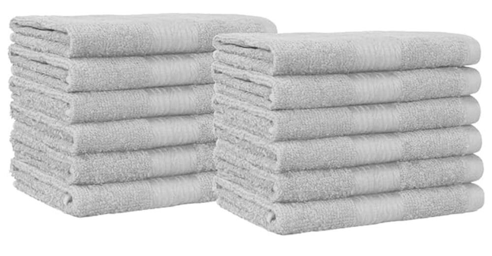 12-Pack Amazon Basics Highly Absorbent Cotton Washcloths- Gray